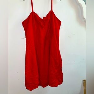 Old Navy Red Linen Mini Dress
